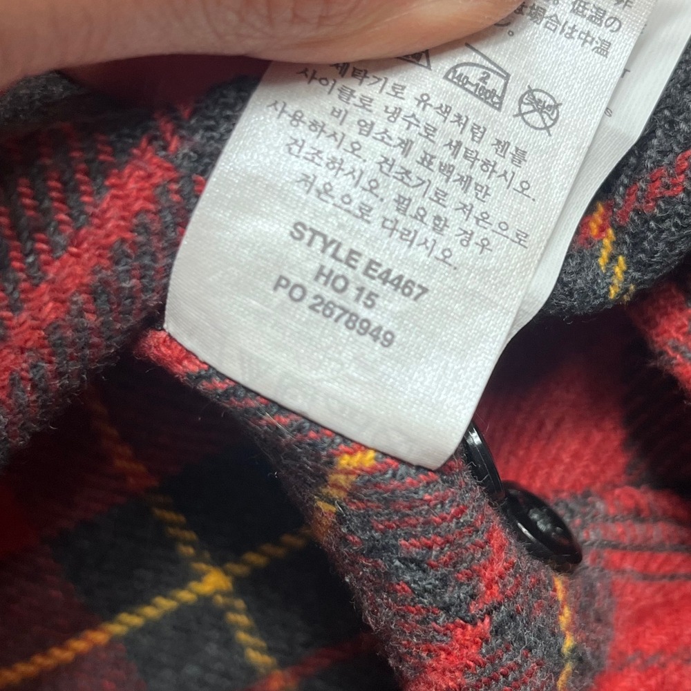 Wallace & Barnes J.Crew Heavyweight Flannel Shirt Mens Medium Red Plaid E4467 - Picture 6 of 9